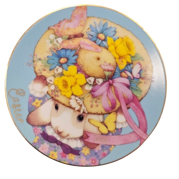 Avon Vintage Easter Small Plates Set of 6 Porcelain - Picture 10 of 12